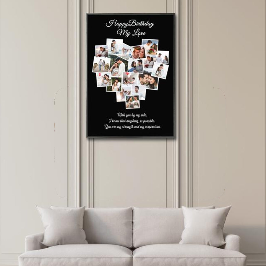 Heart Shape Photo Collage Template