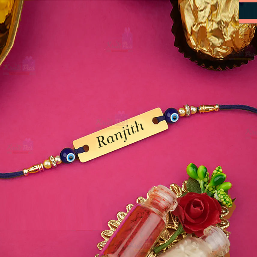 Personalised Evil Eye Rakhi With Name