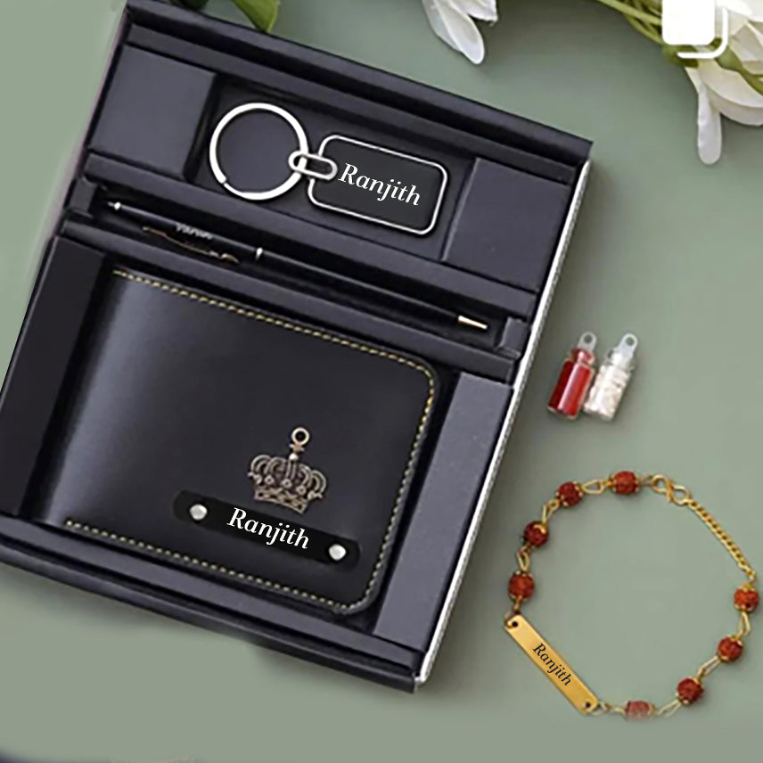 Waller, Pen, Key with Rudraksha Name Rakhi (Copy)