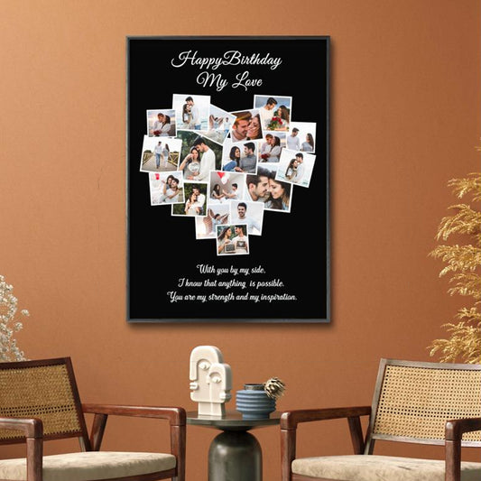 Heart Shape Photo Collage Template