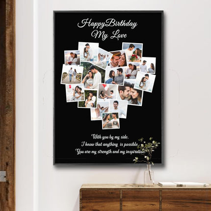 Heart Shape Photo Collage Template