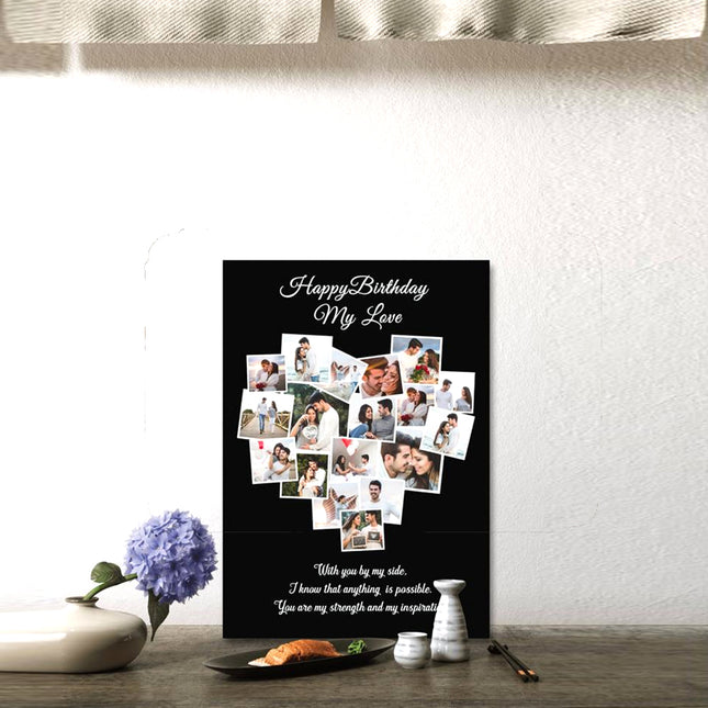 Heart Shape Photo Collage Template