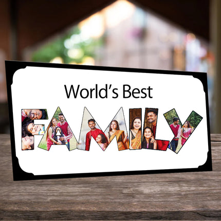 FAMILY 6x12 in wooden photo lamination