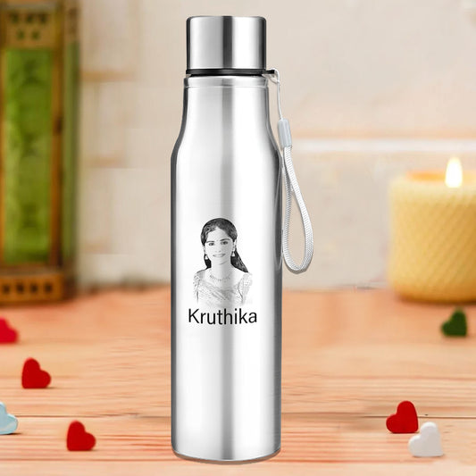 Photo Engraving on Stainless Steel Water Bottle