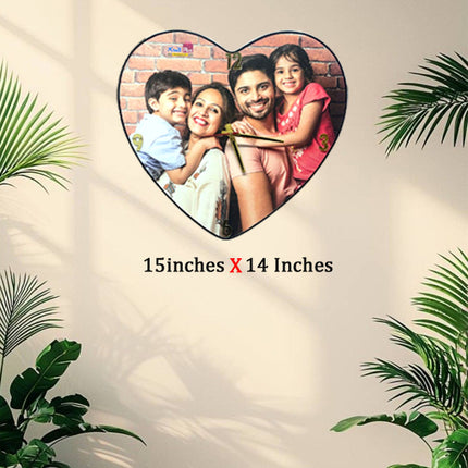 Heart shape wall clock 15*14in
