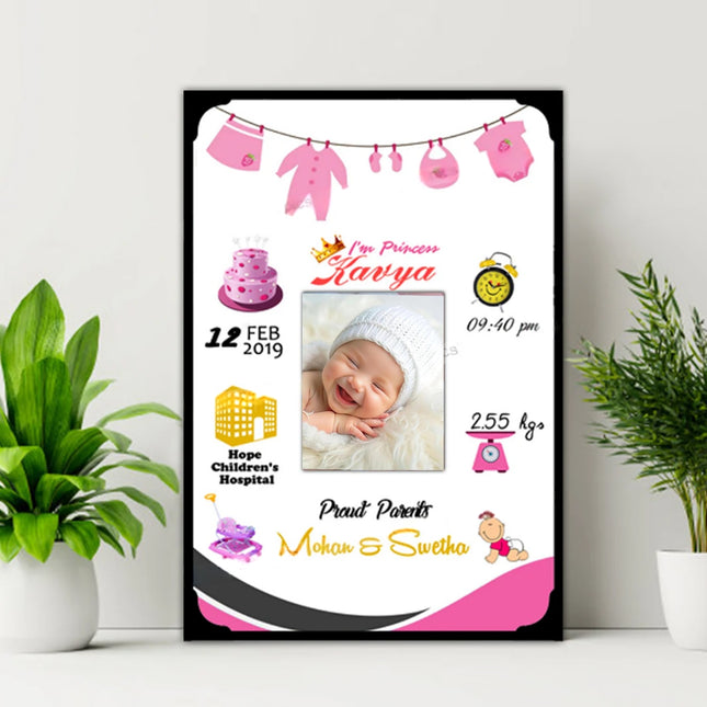 Newborn Baby 8x12 inches frame