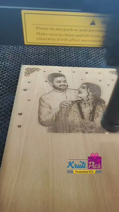 50th Golden Wedding Anniversary  Wooden Photo gift