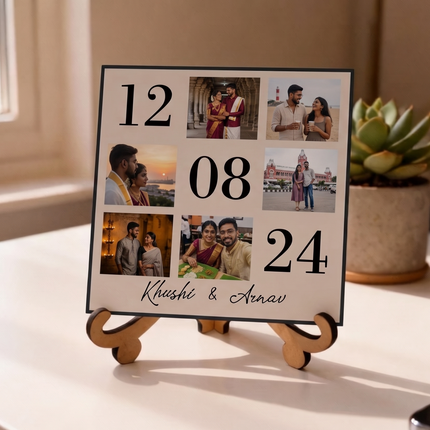 Wooden Photo Frame with Stand 8*8inches